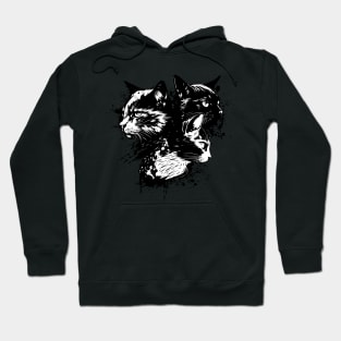 Cat splotch three cats graphic Hoodie